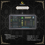prayer timetable led display for masjid, masjid jamaat schedule board, mosque namaz timing indicator