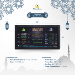 mosque salah time display, masjid jamaat time indicator, islamic prayer time led display