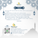 compact masjid azan display, mosque namaz timing board, entry level masjid clock