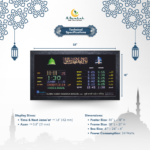 digital azan wall clock for masjid, mosque prayer time board, islamic namaz timing display
