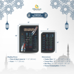 compact mosque prayer clock, digital azan clock for small masjid, islamic namaz timing display board