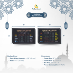 masjid digital clock compact size, azan clock for madrassa, jamaat timing display clock