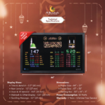 namaz timing board india, masjid led display compact size, prayer time board with scrolling text