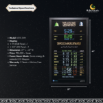 masjid prayer time display, lcd azan clock, mosque namaz timing board