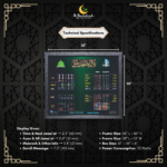 prayer time display, digital salah time clock, mosque prayer clock