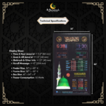 Prayer time display, digital salah time clock, mosque prayer clock,