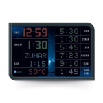 mini masjid azan clock, compact namaz time display board, small musalla prayer clock