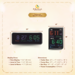 masjid timing extension display, prayer time slave clock, madrassa slave display unit