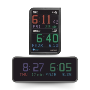 Azan Digital Wall Clock – P4-D2 Slave, masjid slave display unit, digital slave clock for masjid, salah time slave display