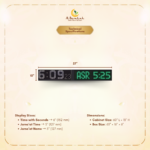 masjid outdoor digital clock, prayer time outdoor display, mosque slave clock horizontal,