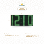 outdoor digital clock for mosque, masjid entrance time display, outdoor synchronized clock display,