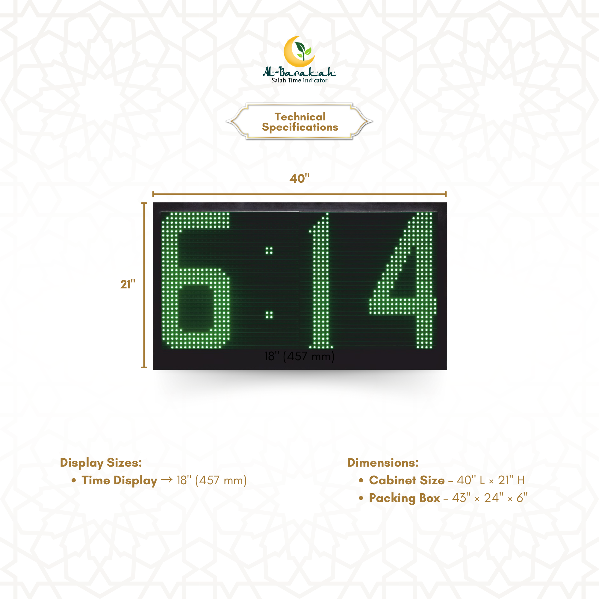outdoor synchronized clock display, masjid entrance time board, led outdoor clock for mosque,